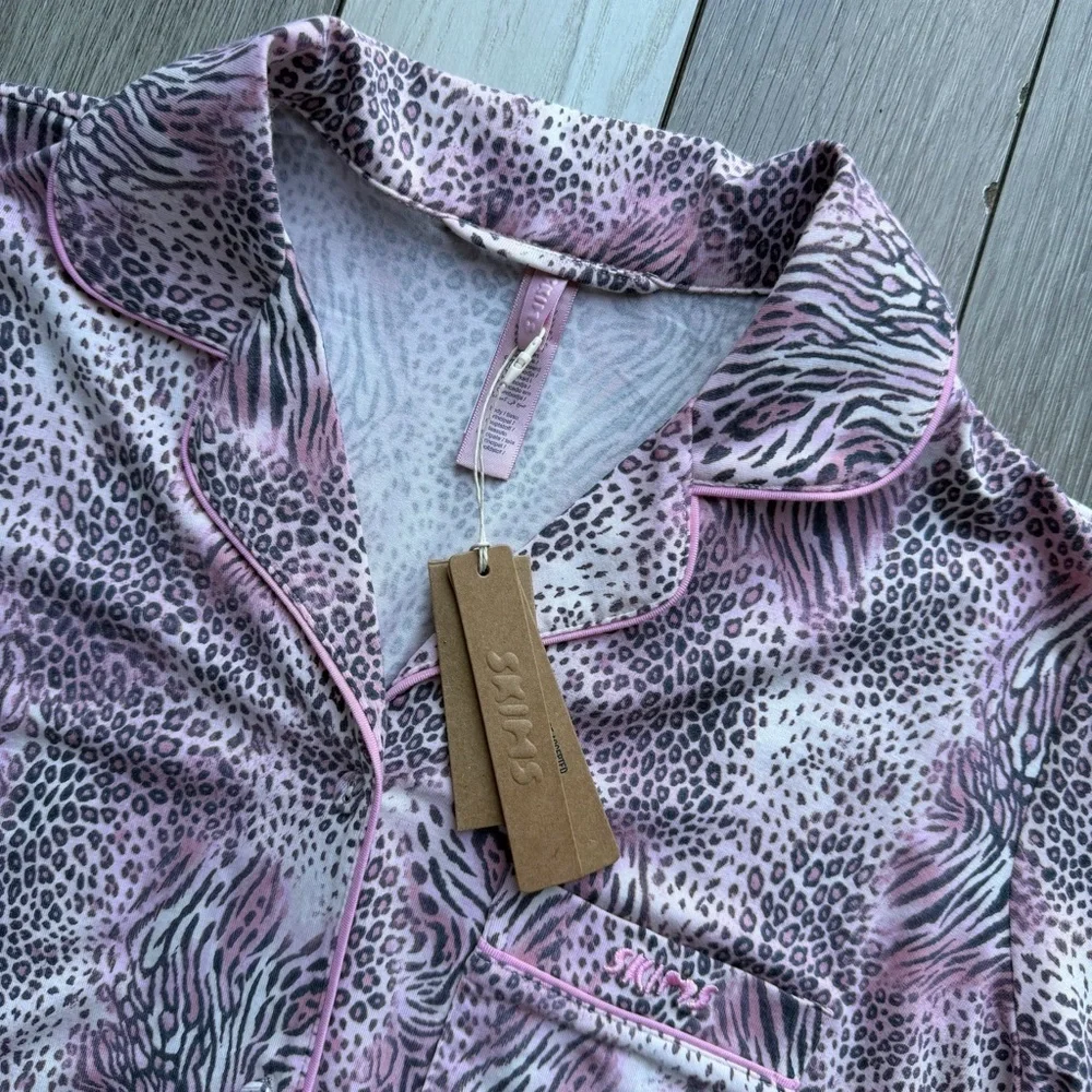 SKIMS Sleep Long-sleeved Button Up Set - XS